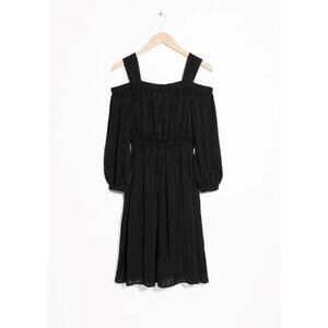 & Other Stories Black Cold Shoulder Dress Size 12